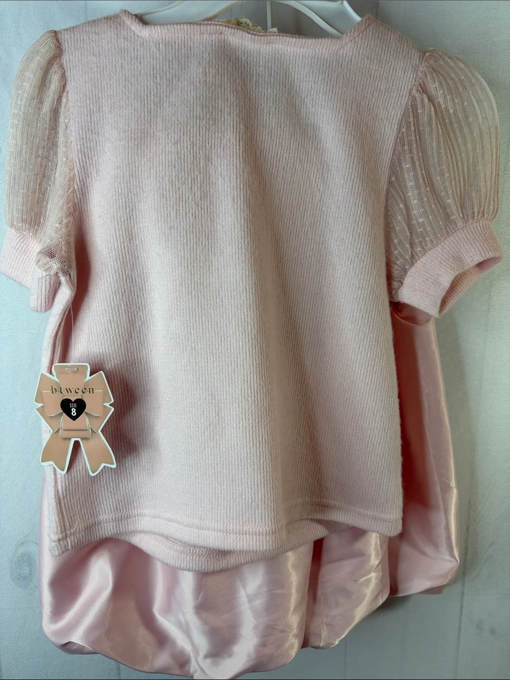 BTween Girls 3-Piece Blush Pink Bubble Skirt Set with Headband Size 8 NWT - Picture 4 of 11